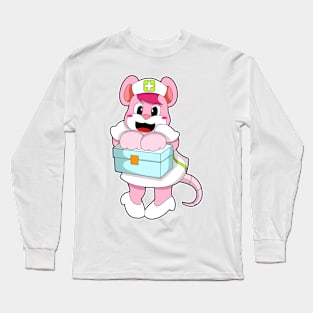 Rat as Nurse with Box Long Sleeve T-Shirt